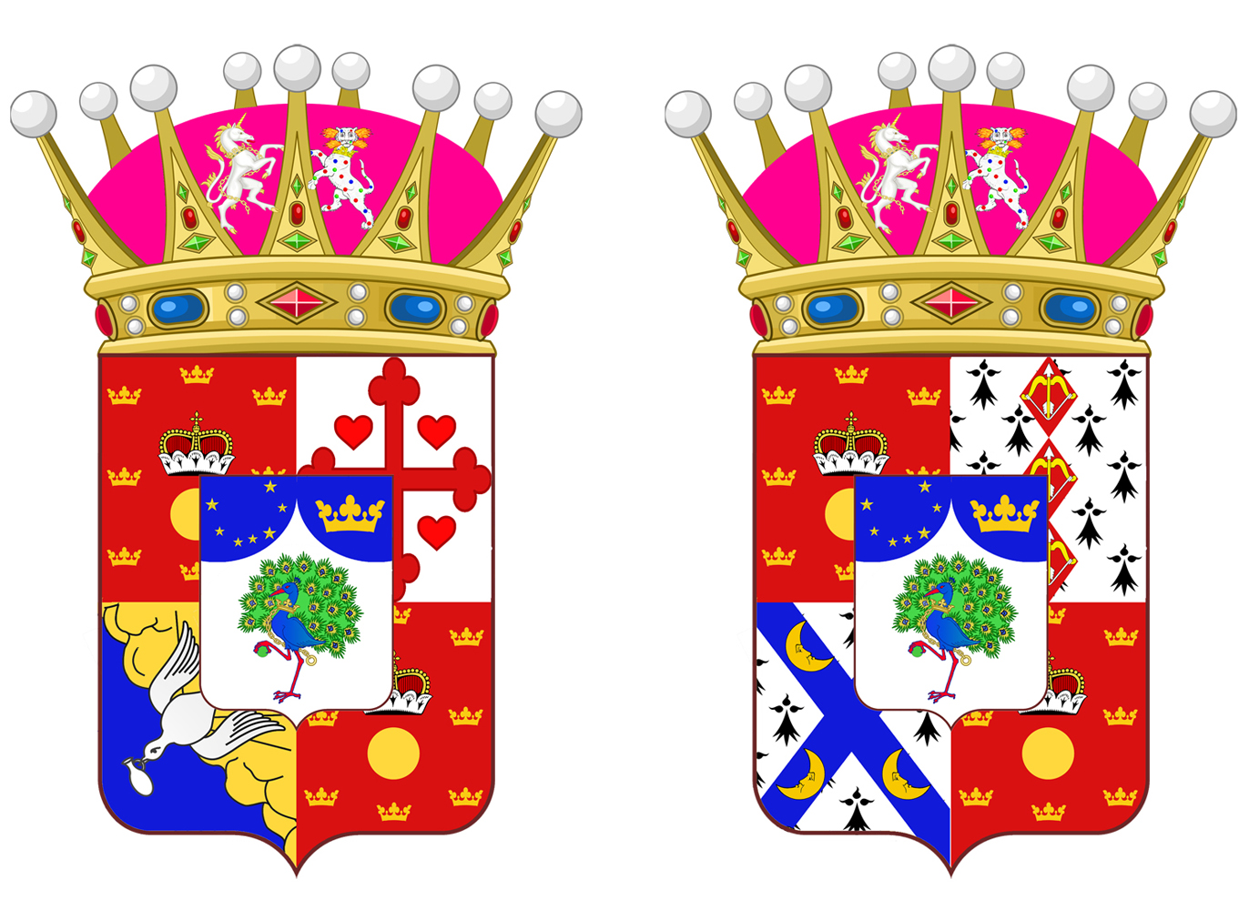 Micronational heraldry, Their Serene Highnesses Prinsess Pia and Princess Åsa